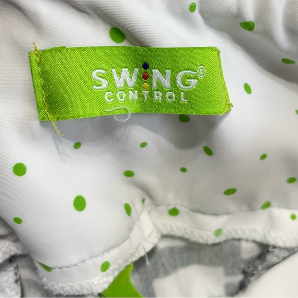 SWING Control Gold Black and White Geometric Print Shorts size 16 - Picture 6 of 10